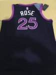 NBA 25 Rose Timberwolves 2019 city Maillot imprimé avec sponor logo